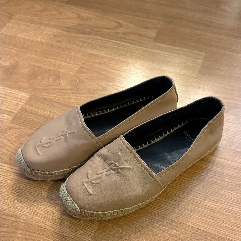 Yves Saint Laurent Beige Espadrille Shoes